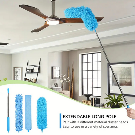 Stainless Flexible Duster For Fan Cleaning Mop With Extendable Long Rod