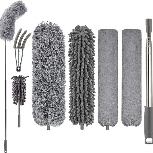 Stainless Flexible Duster For Fan Cleaning Mop With Extendable Long Rod