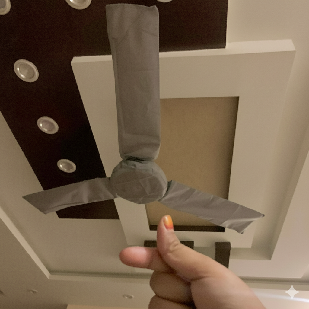 Ceiling Fan Covers with Motor | Stretchable, Washable, Universal Fit