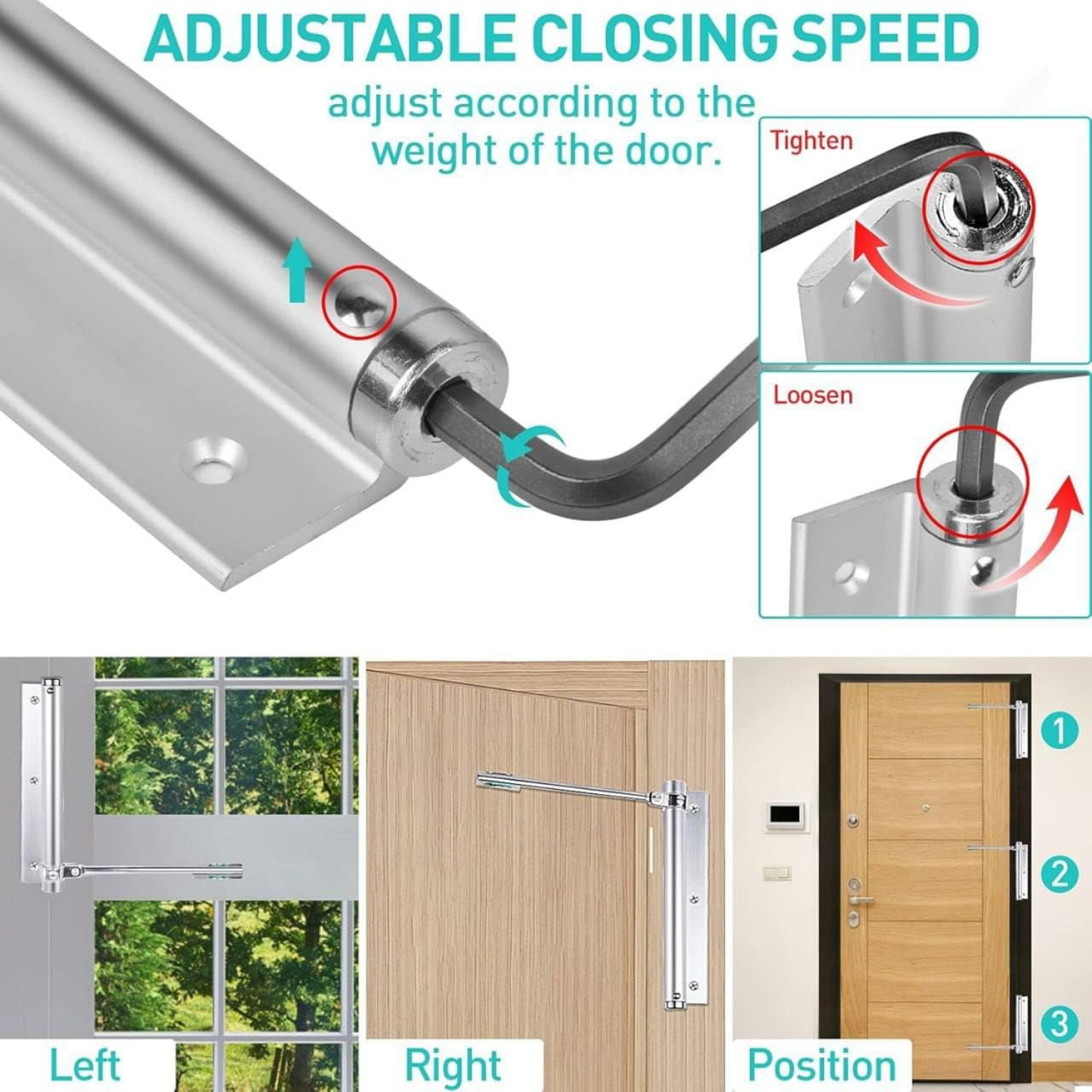 Adjustable Automatic Door Closer – Up to 35% Off